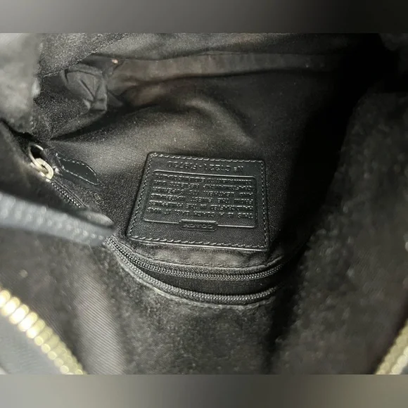 Coach Black Signature Silver Chain ShoulderBag Adjustable Strap - Picture 10 of 15